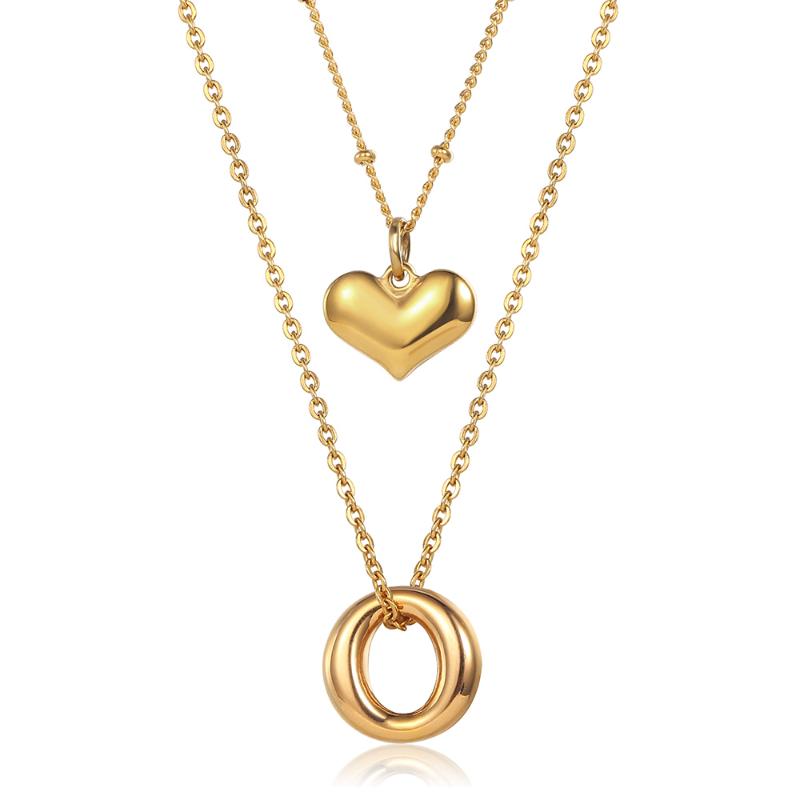 Simple Dainty Layered Stainless Steel Heart Pendant Necklace for Women Girls O Charm Elegant Jewelry Valentines Day Gift DS14
Simple Dainty Layered Stainless Steel Heart Pendant Necklace for Women Girls O Charm Elegant Jewelry Valentines Day Gift DS14