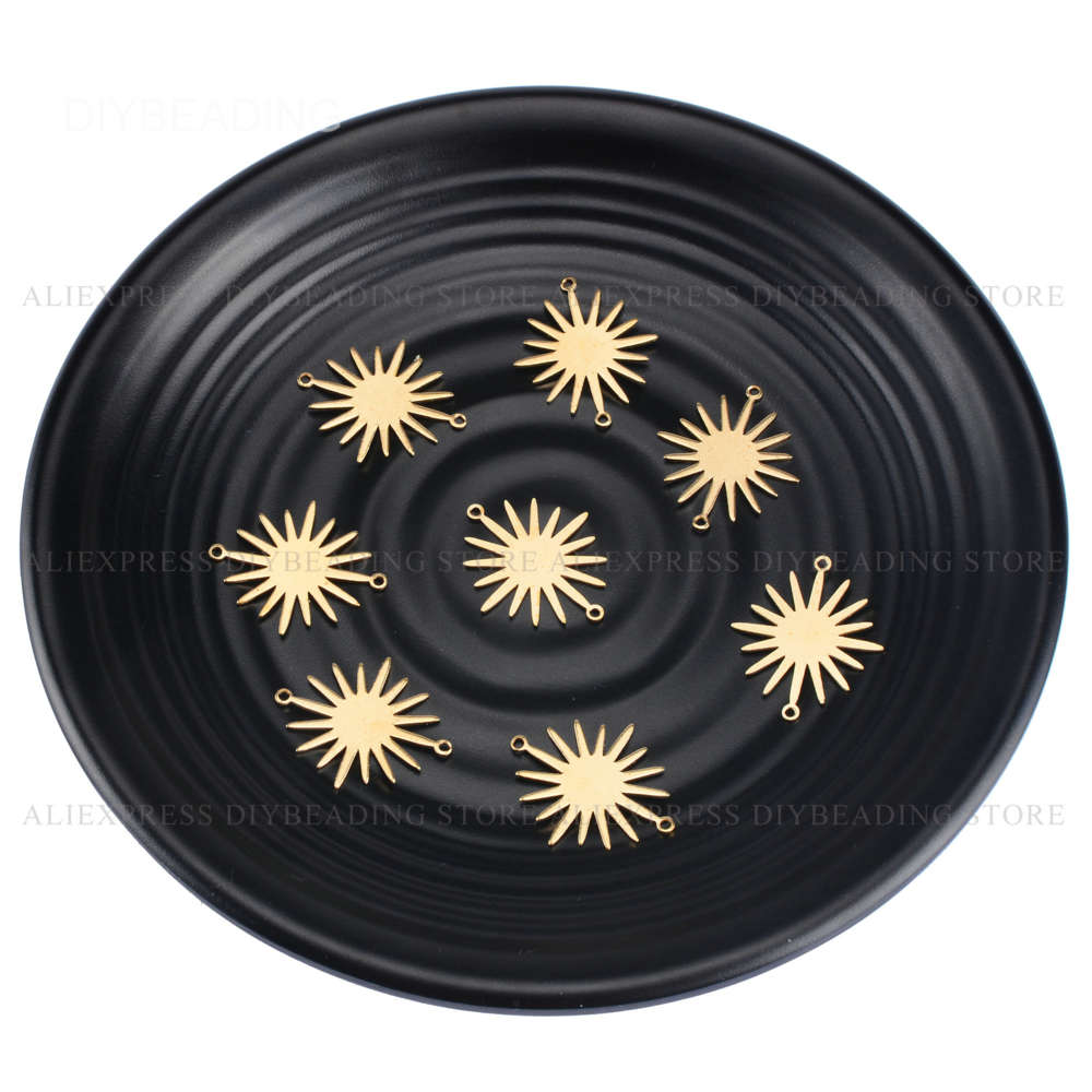 10-500 Pcs Brass Charm Pendant Bulk Wholesale 2 Holes Sunny Link Connector Component Finding for Fashion Earrings Jewelry Making, Golden
10-500 Pcs Brass Charm Pendant Bulk Wholesale 2 Holes Sunny Link Connector Component Finding for Fashion Earrings Jewelry Making, Golden
