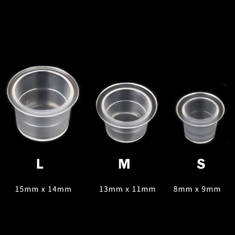 New 1000pcs S/M/L Plastic Disposable Microblading Tattoo Ink Cups Permanent Makeup Pigment Clear Holder Container Cap Tattoo Accessory
New 1000pcs S/M/L Plastic Disposable Microblading Tattoo Ink Cups Permanent Makeup Pigment Clear Holder Container Cap Tattoo Accessory