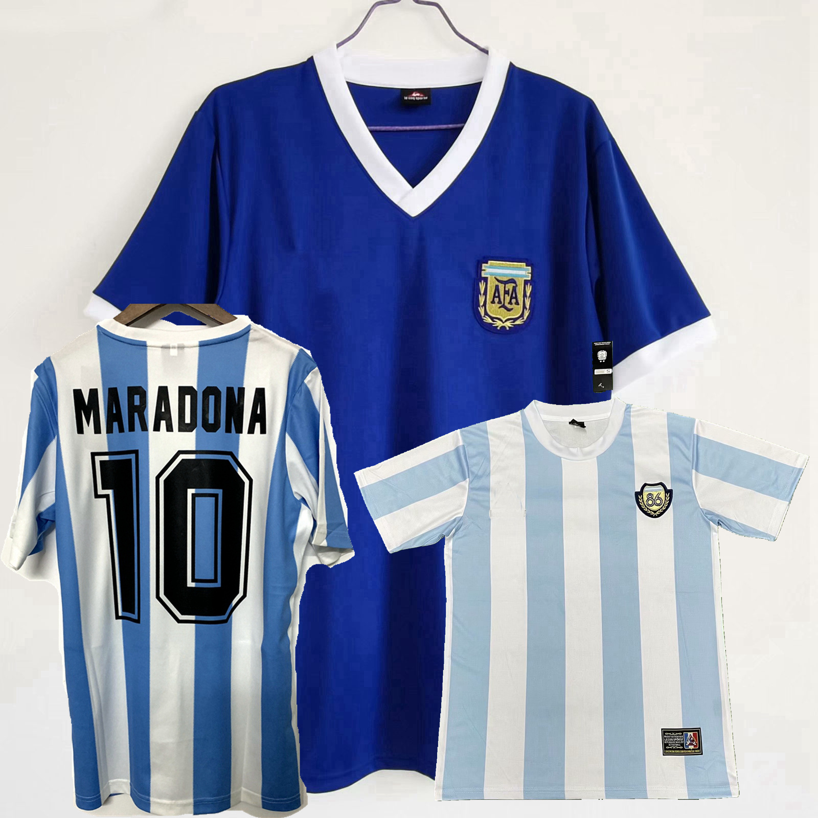 1986 camiseta Argentina Soccer Jerseys maillot camiseta MARADONA 86 home away shirt football men and kids shirt, 1986 away adult
1986 camiseta Argentina Soccer Jerseys maillot camiseta MARADONA 86 home away shirt football men and kids shirt, 1986 away adult