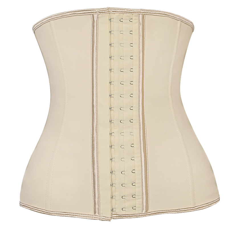 2 Layers 9 Steel Boned latex waist trainer Waist Training Corsets Latex Waist Cincher Slimming 9079
