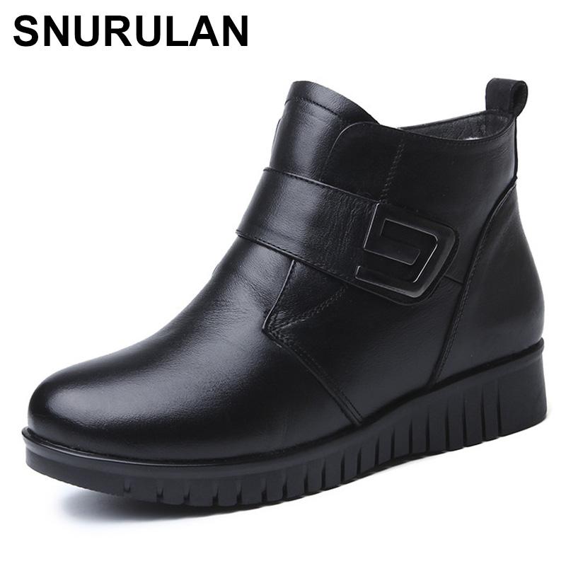 SNURULAN 2020 New Warm Comfortable Thick Wool Snow Boots Women Boots Flat Non-slip Fashion Shoes Real Leather Shoes, Black
SNURULAN 2020 New Warm Comfortable Thick Wool Snow Boots Women Boots Flat Non-slip Fashion Shoes Real Leather Shoes, Black