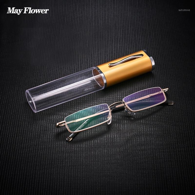 May Flower Mini Half Frame Reading Glasses Metal Spring Hinge Presbyopic Eyewear With Case Pen Eyeglasses For Men&Women+3.5+4.01
May Flower Mini Half Frame Reading Glasses Metal Spring Hinge Presbyopic Eyewear With Case Pen Eyeglasses For Men&Women+3.5+4.01