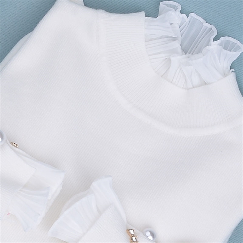 Women Turtleneck Sweater Autumn Winter Long Sleeve Sweet Patchwork Chiffon Pullovers Ladies Knitted Cashmere Jumper 201223