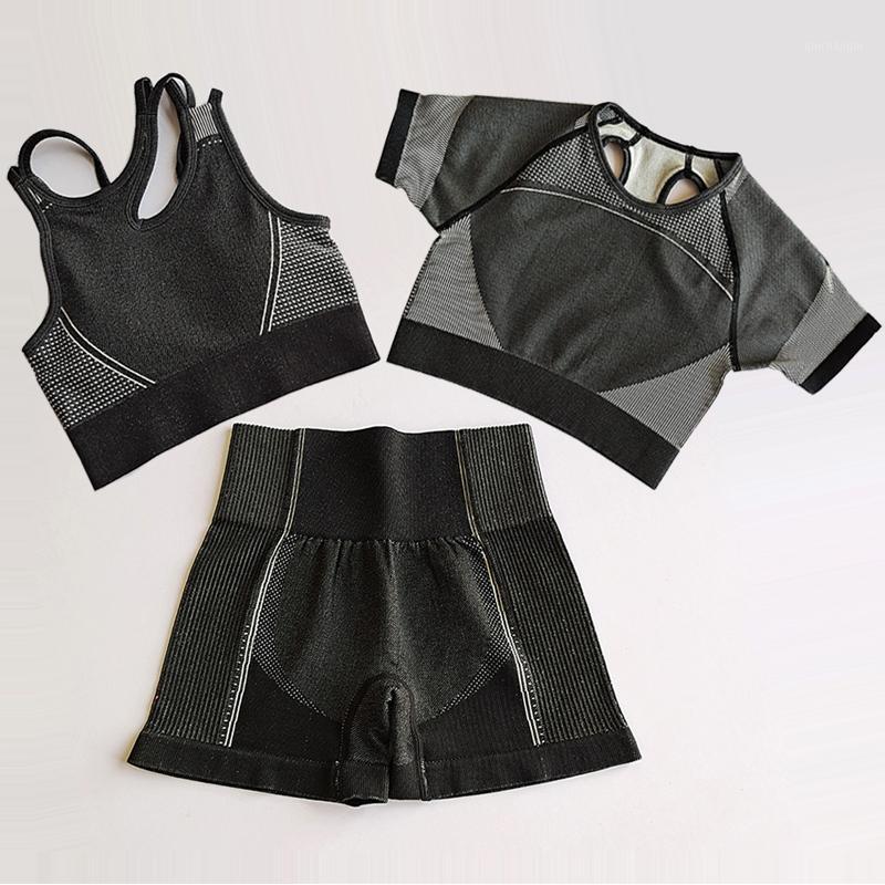 Seamless Sports Suit Women Gym Workout Clothes Sports Bra+Short Sleeve Fitness Crop Top+High Waist Legging Shorts 3Pcs Yoga Set1, 2pcs black set
Seamless Sports Suit Women Gym Workout Clothes Sports Bra+Short Sleeve Fitness Crop Top+High Waist Legging Shorts 3Pcs Yoga Set1, 2pcs black set