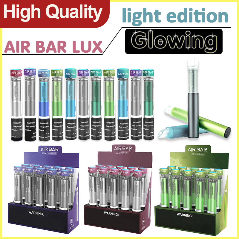 Air Bar Lux Light edition Disposable Vape Local 1000puffs Portable Pen Device glowing Pre-filled Vapor pod Stick e Cigarettes VS Puff Bars
Air Bar Lux Light edition Disposable Vape Local 1000puffs Portable Pen Device glowing Pre-filled Vapor pod Stick e Cigarettes VS Puff Bars