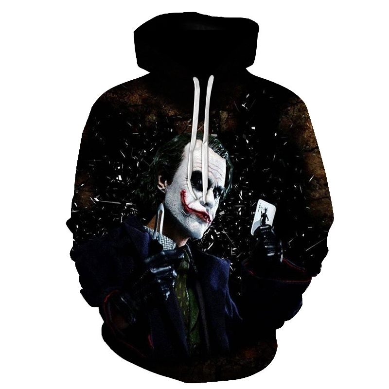 haha joker 3D Print Sweatshirt Hoodies Men and women Hip Hop Funny Autumn Streetwear Hoodies Sweatshirt For Couples Clothes 201118
