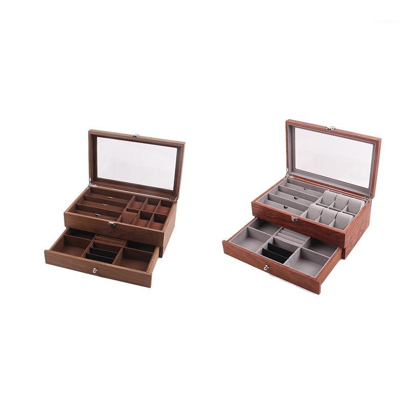 Jewelry Box with Glass Cover, 2-Layer Jewelry Storage Box, with 1 Drawers, Gift for Loved Ones1
Jewelry Box with Glass Cover, 2-Layer Jewelry Storage Box, with 1 Drawers, Gift for Loved Ones1