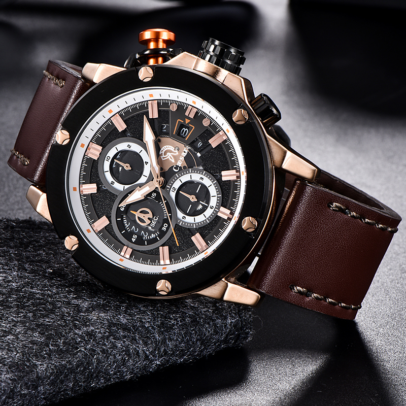 Leather Rose gold black Luxury Fashion Quartz Movement Chronograph Waterproof Sport Mens designer Watches Wristwatches Male Watch Men 2020
Leather Rose gold black Luxury Fashion Quartz Movement Chronograph Waterproof Sport Mens designer Watches Wristwatches Male Watch Men 2020