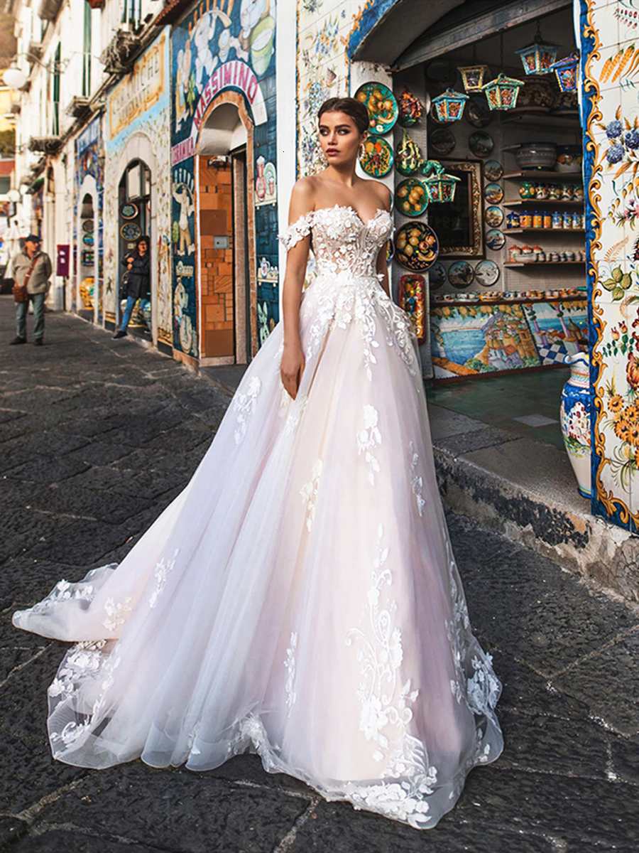 2021 New Off the Shoulder Princess's Wedding Dress with Track Appliqued Tulle Bow Dressed As a Bride Custom Made More Size W5RE, Ivory
2021 New Off the Shoulder Princess's Wedding Dress with Track Appliqued Tulle Bow Dressed As a Bride Custom Made More Size W5RE, Ivory