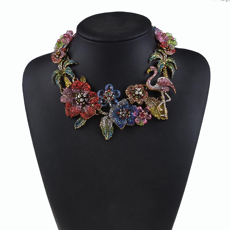 BK Fashion Choker Flower Necklace Acrylic Crystal Plant Style Collar Chunky Statement Woman Jewelry Bib Chain
BK Fashion Choker Flower Necklace Acrylic Crystal Plant Style Collar Chunky Statement Woman Jewelry Bib Chain