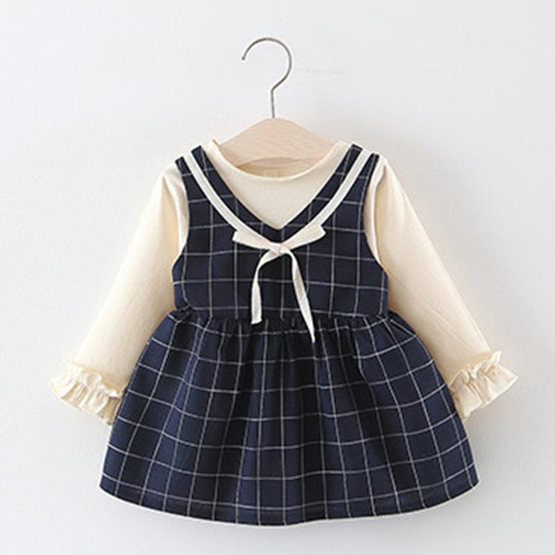 Baby clothes Fashion Cute Plaid Stitching Dress Pure Cotton Long Sleeve Female Baby Cartoon Print Mini Dress1, 1231 blue
Baby clothes Fashion Cute Plaid Stitching Dress Pure Cotton Long Sleeve Female Baby Cartoon Print Mini Dress1, 1231 blue