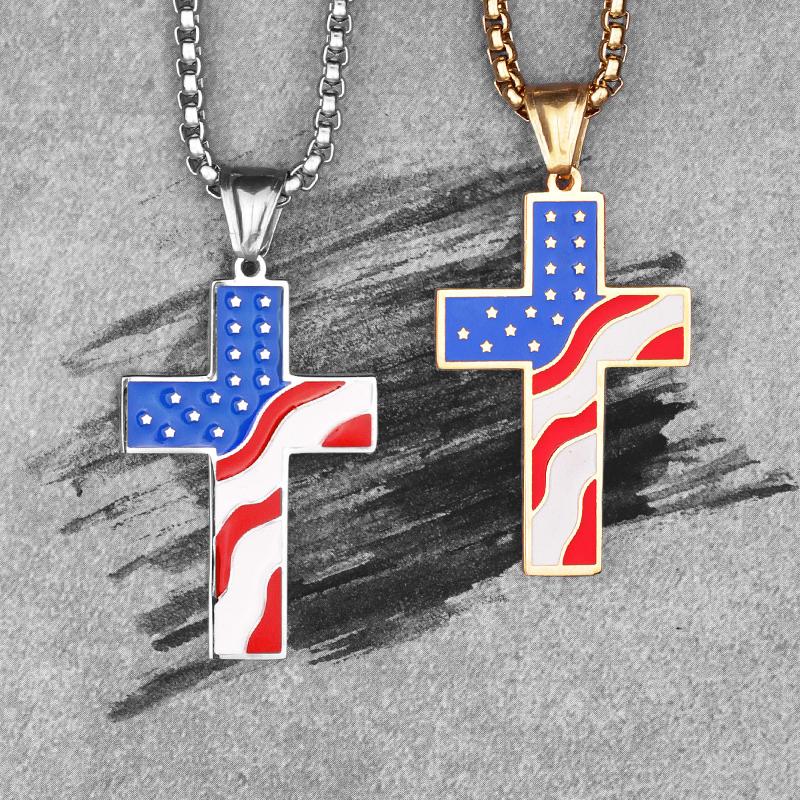 Pendant Necklaces Cross National Flag Long Men Pendants Chain Punk For Boyfriend Male Stainless Steel Jewelry Creativity Gift Wholesale
Pendant Necklaces Cross National Flag Long Men Pendants Chain Punk For Boyfriend Male Stainless Steel Jewelry Creativity Gift Wholesale