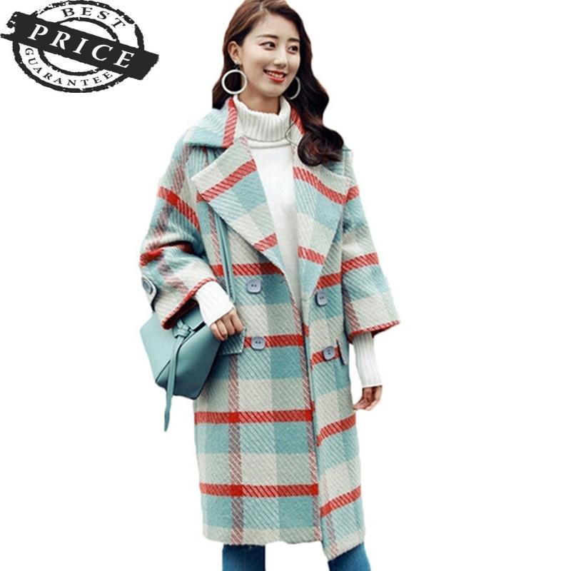 Woolen 2021 Fashion cloth Plaid coat Winter Jacket Women Wool Women Female Parka Long Cashmere Loose Plus Size Outerwear HF588, Blue
Woolen 2021 Fashion cloth Plaid coat Winter Jacket Women Wool Women Female Parka Long Cashmere Loose Plus Size Outerwear HF588, Blue
