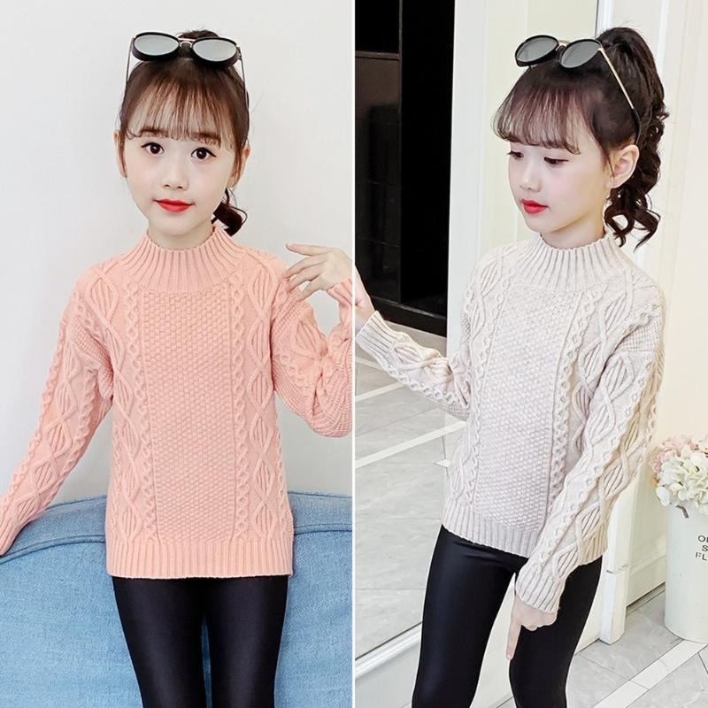 Girls Sweater Autumn Winter Elastic Solid Color Linen Knit Half-Collar Sweater Children Tops Clothes for Girls 6 810 12 14Y, Brown
Girls Sweater Autumn Winter Elastic Solid Color Linen Knit Half-Collar Sweater Children Tops Clothes for Girls 6 810 12 14Y, Brown