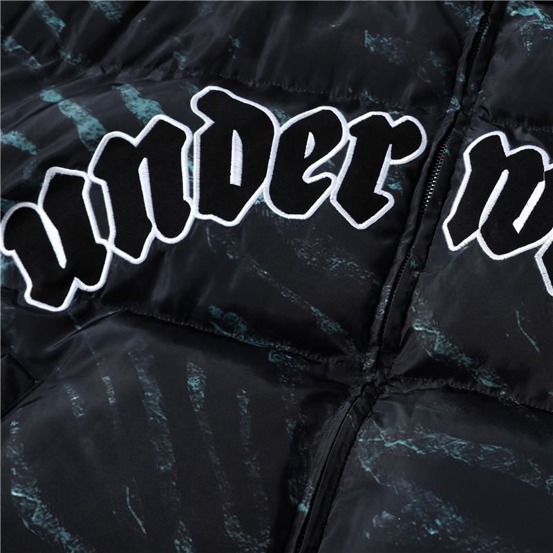 winter mens jacket coats Hip Hop Zipper Thick Jackets Men Fashion Casual zebra printing Embroidered letters streetwear tops 201214