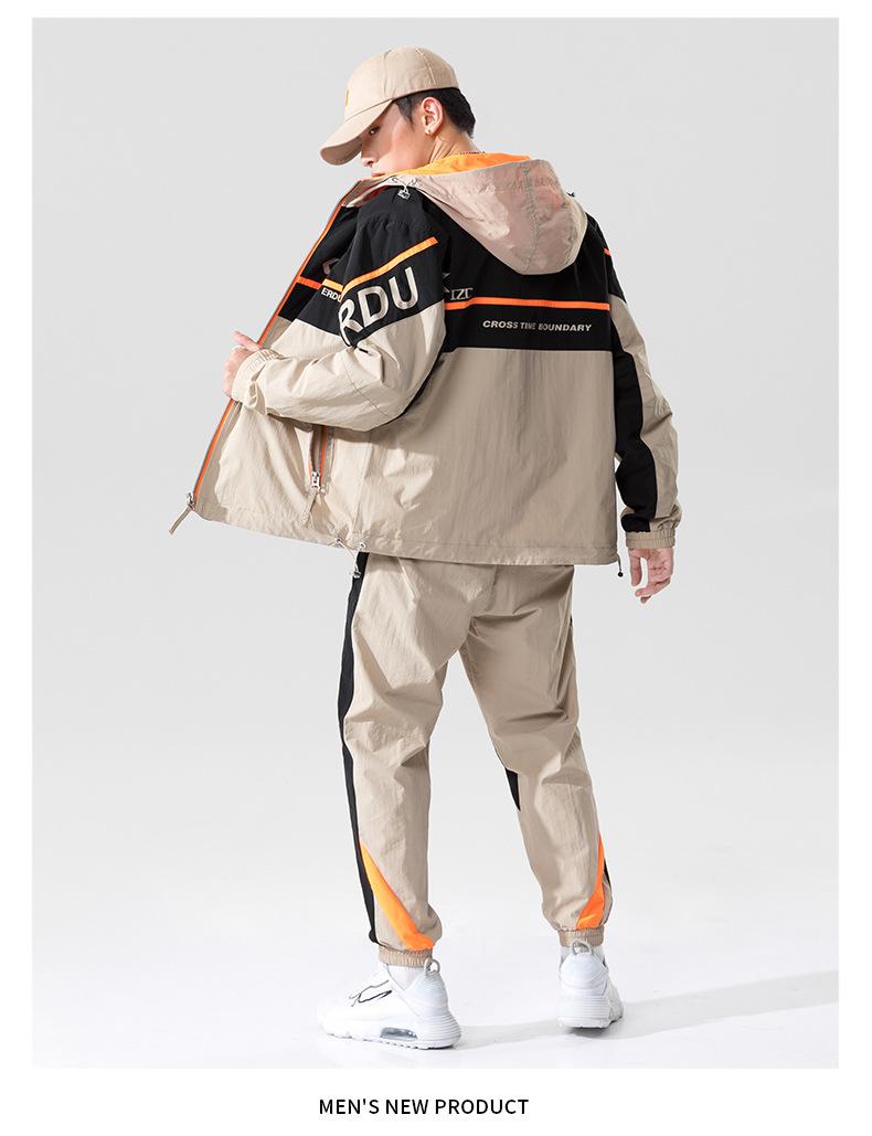 Men's Tracksuits QIWN Urban Sports Suit Spring And Autumn Casual Color Matching