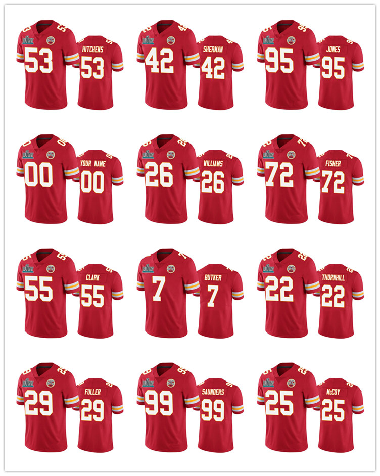 KansasCityChiefsMEN WOMEN YOUTH Super Butker LeSean Bowl LIV Travis Kelce tyreek hill Patrick Mahomes football jersey, Black;red
KansasCityChiefsMEN WOMEN YOUTH Super Butker LeSean Bowl LIV Travis Kelce tyreek hill Patrick Mahomes football jersey, Black;red