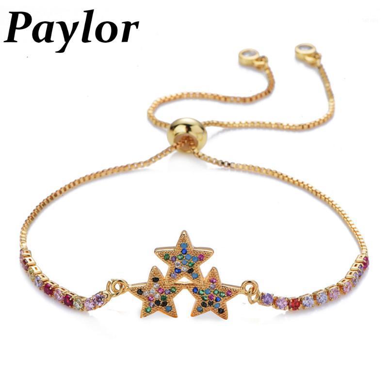 Paylor Gold Color Cubic Zirconia Adjustable Chain Bracelet Shine Rainbow Star Charm Bracelet For Women 2020 Summer Beach Gifts1
Paylor Gold Color Cubic Zirconia Adjustable Chain Bracelet Shine Rainbow Star Charm Bracelet For Women 2020 Summer Beach Gifts1