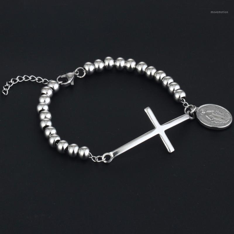 Stainless Steel Virgin Mary Pendant Bracelet Women Cross Beads Charm Statement Jewelry Mother Gifts Pulseras SL251
Stainless Steel Virgin Mary Pendant Bracelet Women Cross Beads Charm Statement Jewelry Mother Gifts Pulseras SL251