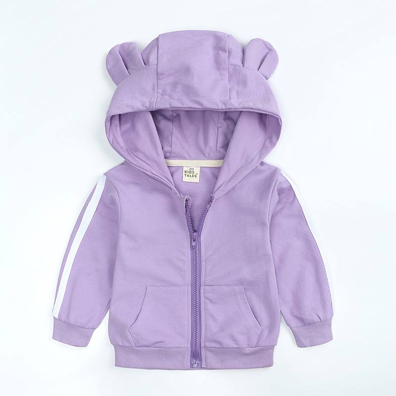 Spring Autumn 0-24M Newborn Baby Clothes Cute Ear Girl Outfits Hooded Boy Suit Baby Sports Fall Infant Clothing Ropa De Bebe SetX1019
