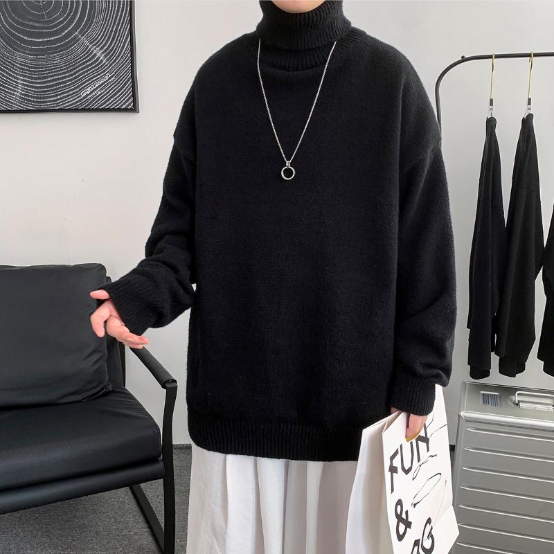 Men's Sweaters Turtleneck Sweater Men Loose Pullovers Mens Knitted Pullover Harajuku Causal Streetwear Solid Color, White;black
Men's Sweaters Turtleneck Sweater Men Loose Pullovers Mens Knitted Pullover Harajuku Causal Streetwear Solid Color, White;black