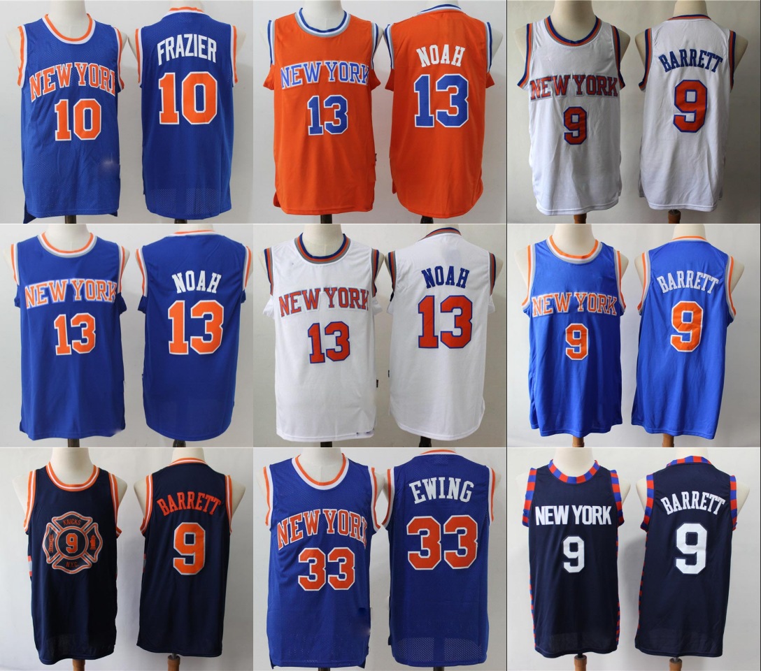 New York Knicks Men RJ Barrett Patrick Ewing Joakim Noah Walt Frazier 2020 Association Jersey, Black
New York Knicks Men RJ Barrett Patrick Ewing Joakim Noah Walt Frazier 2020 Association Jersey, Black