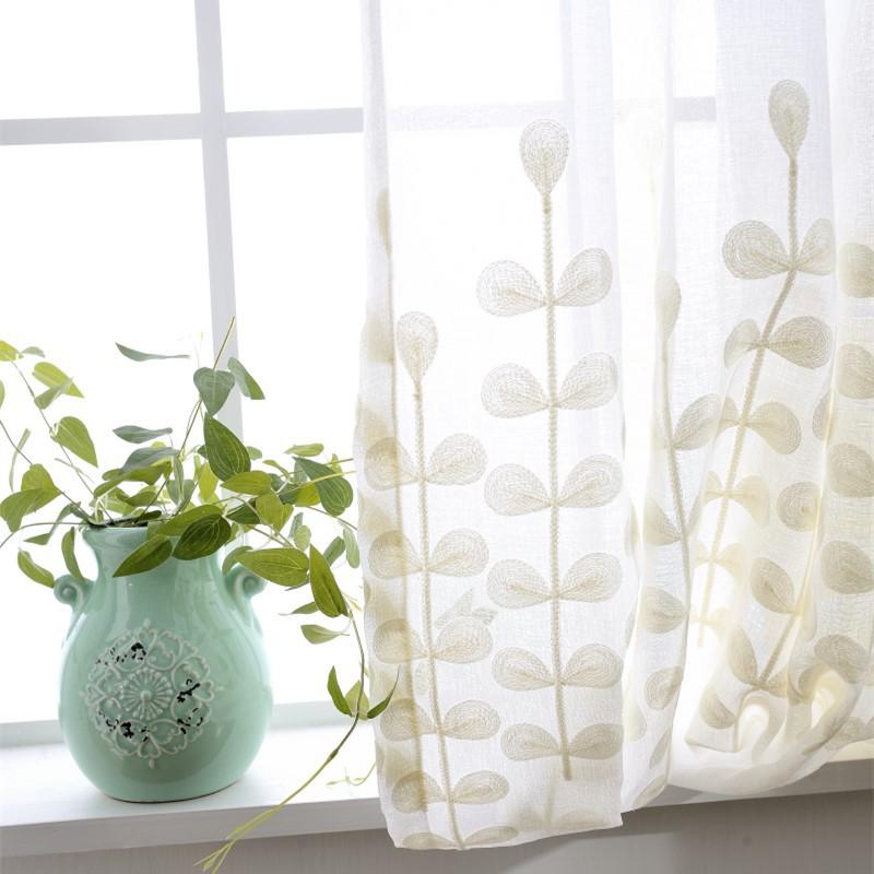 Embroidered Leaves Voile Curtains Pattern Luxury Tulle Window Curtain For Living Room Bedroom Hotel Window Tulle Home Decor, One pcs voile
Embroidered Leaves Voile Curtains Pattern Luxury Tulle Window Curtain For Living Room Bedroom Hotel Window Tulle Home Decor, One pcs voile