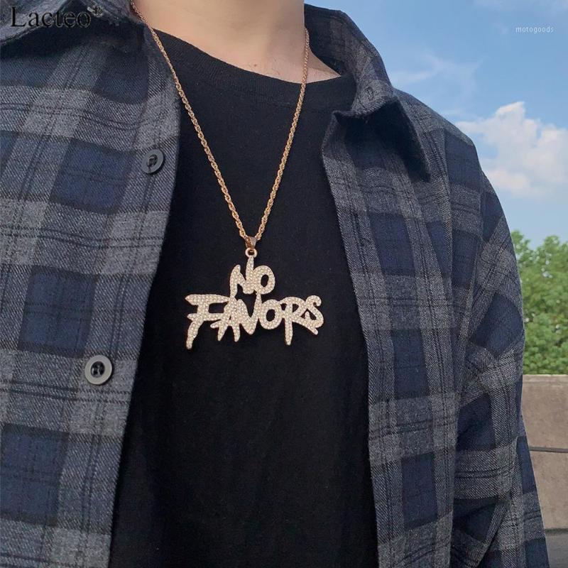 Lacteo Iced Out Paved Rhinestones NO FOVARS letter Pendant Necklace Miami Curb Cuban Chain Jewelry Rapper Necklaces For Men1
Lacteo Iced Out Paved Rhinestones NO FOVARS letter Pendant Necklace Miami Curb Cuban Chain Jewelry Rapper Necklaces For Men1