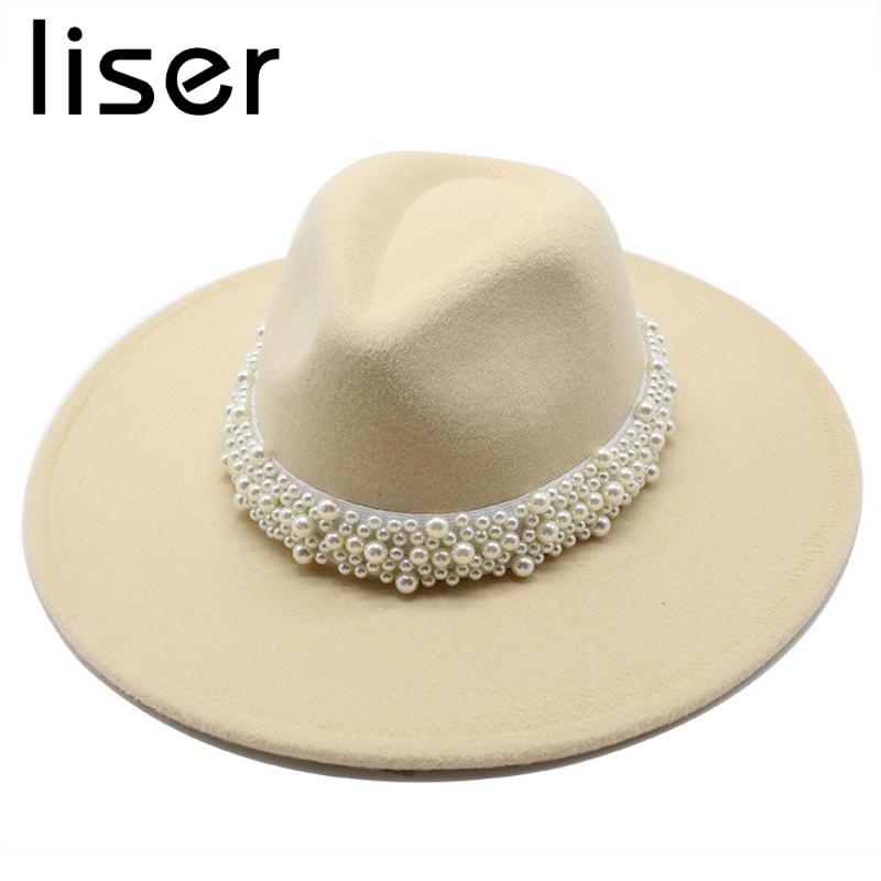 LISER Autumn and Winter Women Fedora Female Top Hats British Style Cotton Pearl Decoration Prom High Quality, White
LISER Autumn and Winter Women Fedora Female Top Hats British Style Cotton Pearl Decoration Prom High Quality, White