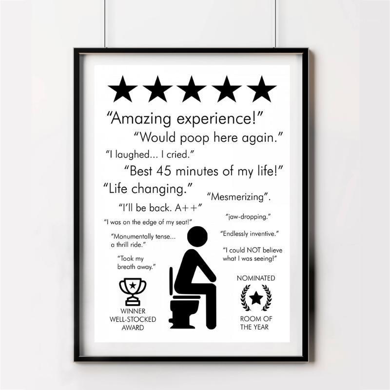 Black White Bathroom Quote Sign Print Poster Amazing Experience Would Poop Here Again Toilet Art Canvas Painting Bathroom Decor1
Black White Bathroom Quote Sign Print Poster Amazing Experience Would Poop Here Again Toilet Art Canvas Painting Bathroom Decor1