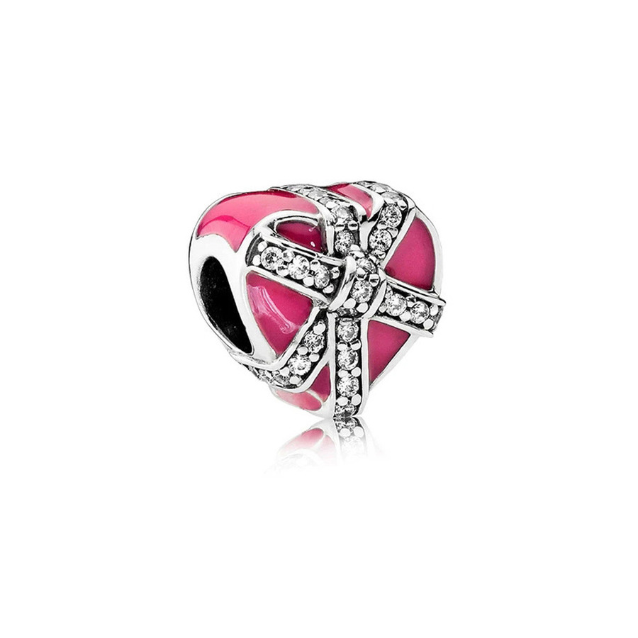 Fine jewelry Authentic 925 Sterling Silver Bead Fit Charm Bracelets Valentine's Day Love Series Gift Box Safety Chain Pendant DIY beads
