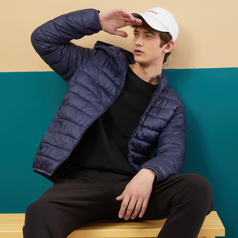 Metersbonwe Padded coat men winter new student Hooded light cotton clothes youth jacket men 201026