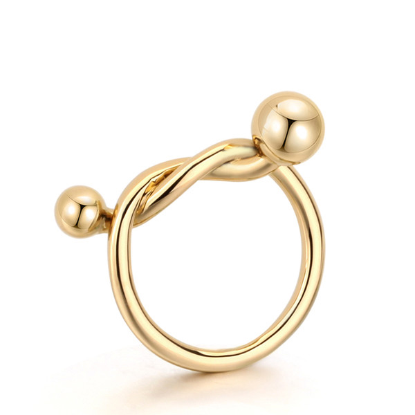 VAROLE Gold Color Simple Wedding Couples Rings for Women Smooth Line Style Knotted Ring Anel Jewellery Wholesale Christmas Gift
VAROLE Gold Color Simple Wedding Couples Rings for Women Smooth Line Style Knotted Ring Anel Jewellery Wholesale Christmas Gift