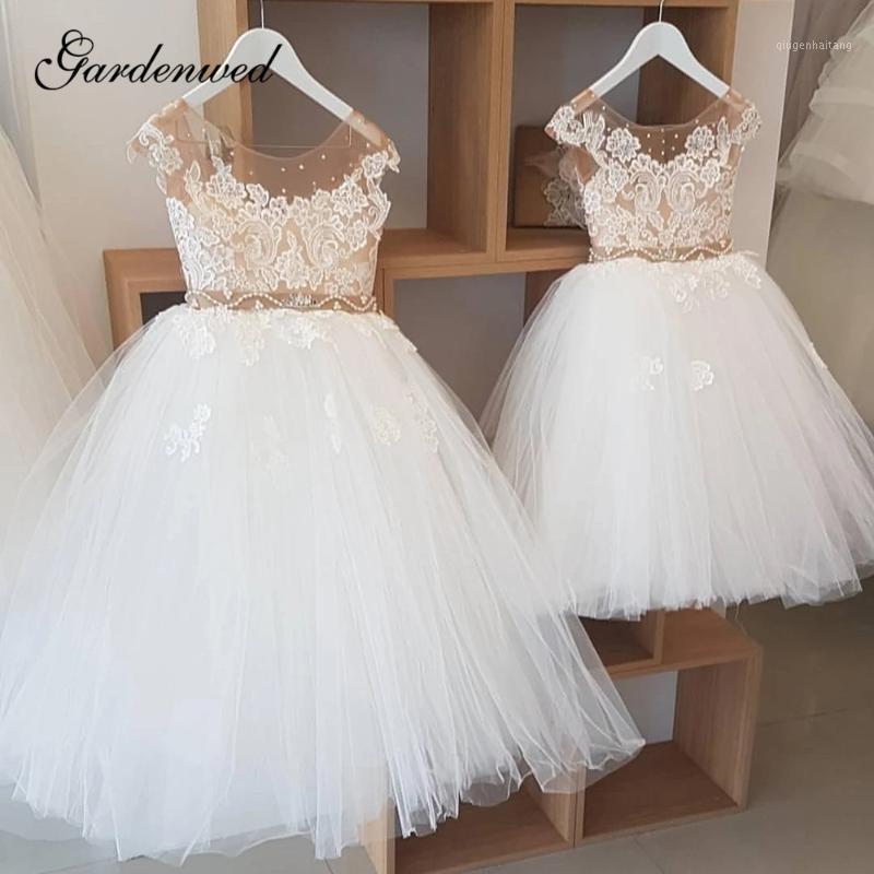 2020 Puffy Ivory Lace Pearls Flower Girl Dresses Nude Tulle Scoop Communion Dresses Crystal Satin Belt Custom Made Ball Gown1, Same as picture
2020 Puffy Ivory Lace Pearls Flower Girl Dresses Nude Tulle Scoop Communion Dresses Crystal Satin Belt Custom Made Ball Gown1, Same as picture