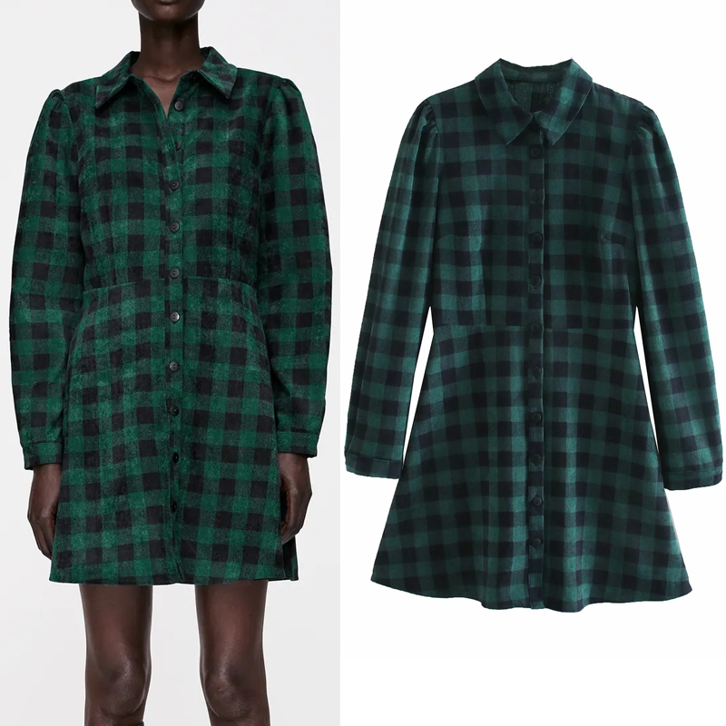 2021 New Corduroy Green Plaid Shirt Women Winter a Line Long Sleeve Dresses Woman Vintage Simple Casual Ladies Dress Lpjb
2021 New Corduroy Green Plaid Shirt Women Winter a Line Long Sleeve Dresses Woman Vintage Simple Casual Ladies Dress Lpjb