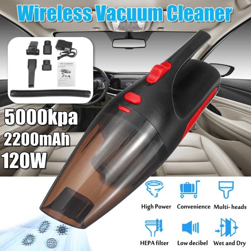 120W 5000pa Handheld Cordless Vacuum Cleaner for Car Home Use HEPA Filter Mini Portable USB Rechargeable Wet Dry 2200mAh
120W 5000pa Handheld Cordless Vacuum Cleaner for Car Home Use HEPA Filter Mini Portable USB Rechargeable Wet Dry 2200mAh