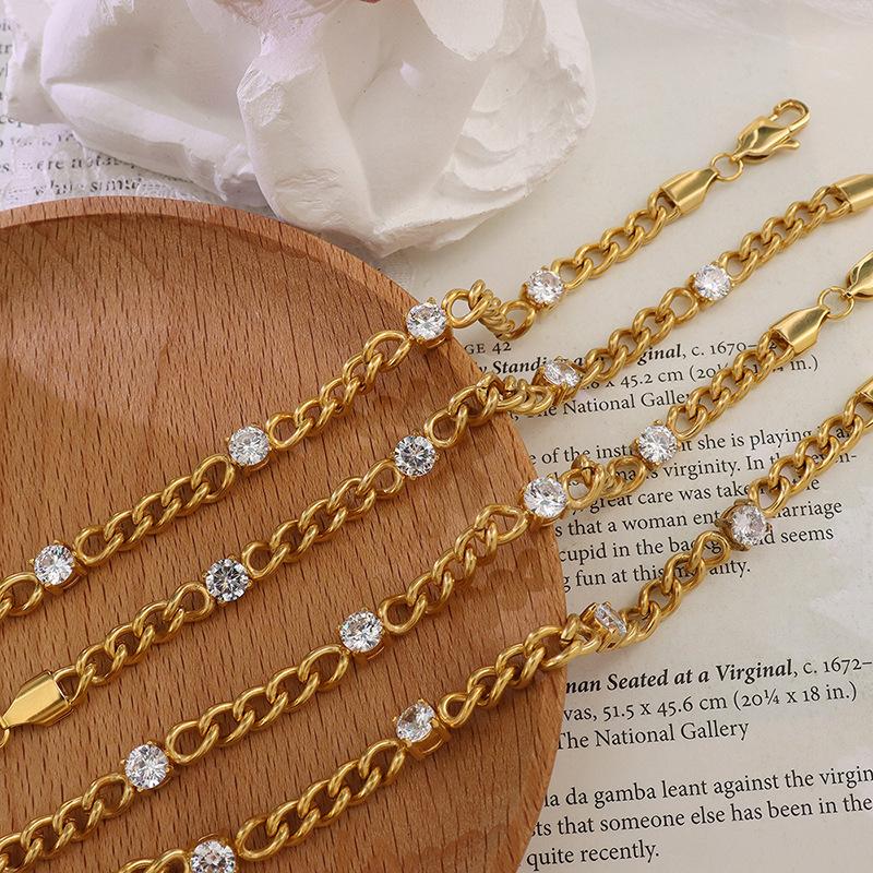 Link, Chain Waterproof Stainless Steel Cuban Zircon Bracelets For Women Statement Female Bracelet Jewelry Accessories, Black
Link, Chain Waterproof Stainless Steel Cuban Zircon Bracelets For Women Statement Female Bracelet Jewelry Accessories, Black