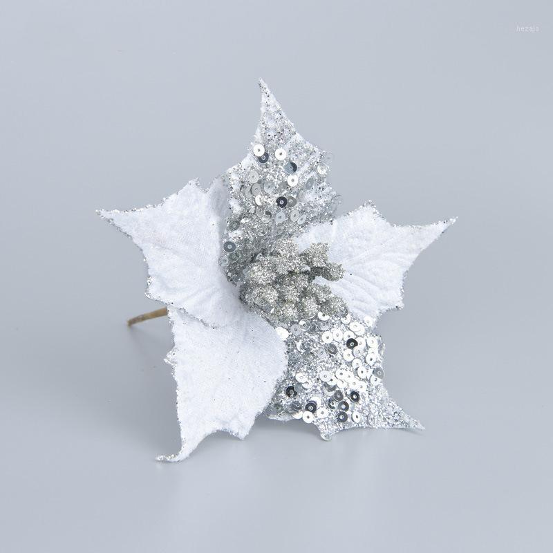 5pcs Cuttings Artificial Sequins silver Flowers Glitter Poinsettia Ornament Festival Christmas Tree Wedding Decor Party Supplies1
5pcs Cuttings Artificial Sequins silver Flowers Glitter Poinsettia Ornament Festival Christmas Tree Wedding Decor Party Supplies1