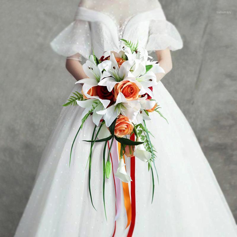 Holding wedding simulation flower lily drop waterfall Korean photo props1, As pic
Holding wedding simulation flower lily drop waterfall Korean photo props1, As pic