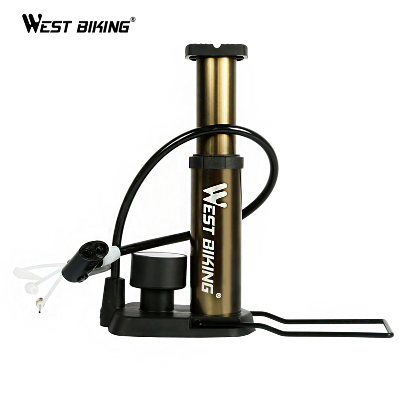 WEST BIKING BIKE Foot Activated Floor Pump With Gauge Cycle Air Pump Mini Portable Portable 80PSI Bike Bicycle Tire Floor Pump 201112
WEST BIKING BIKE Foot Activated Floor Pump With Gauge Cycle Air Pump Mini Portable Portable 80PSI Bike Bicycle Tire Floor Pump 201112