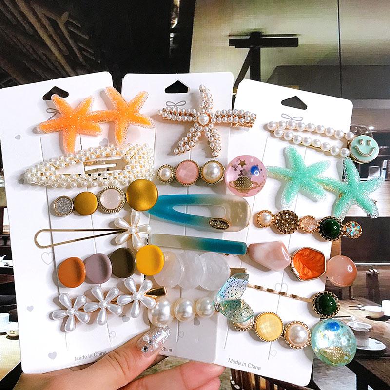 Fashion Big Starfish Flower Women Hairpins Clip Set Jewelry Simulated Pearl Acrylic Barrette For Girl Hair Accessories Hairgrips
Fashion Big Starfish Flower Women Hairpins Clip Set Jewelry Simulated Pearl Acrylic Barrette For Girl Hair Accessories Hairgrips