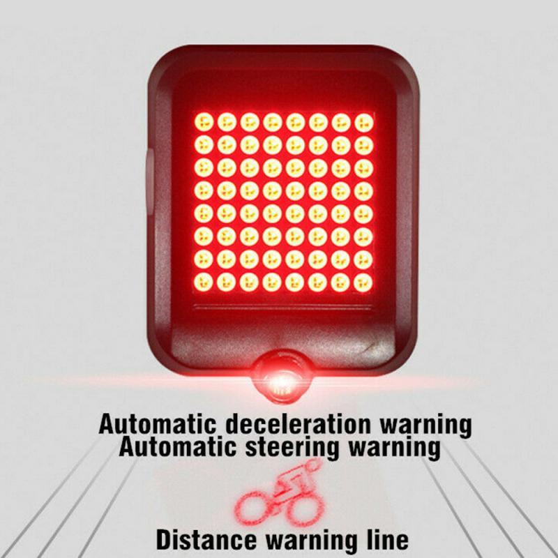 64 LED Automatic Direction Indicator Bicycle Rear Taillight USB Rechargeable Cycling MTB Bike Safety Warning Turn Signals Light
64 LED Automatic Direction Indicator Bicycle Rear Taillight USB Rechargeable Cycling MTB Bike Safety Warning Turn Signals Light