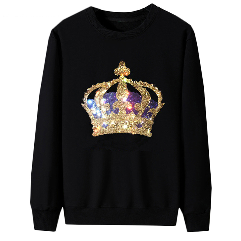 Rhinestone Shirts Pullover Sweater Tops Hot Diamond Long Sleeves Sweatshirts for Men Women Plus Size Unisex Multiple Styles, Jyjy607w
Rhinestone Shirts Pullover Sweater Tops Hot Diamond Long Sleeves Sweatshirts for Men Women Plus Size Unisex Multiple Styles, Jyjy607w
