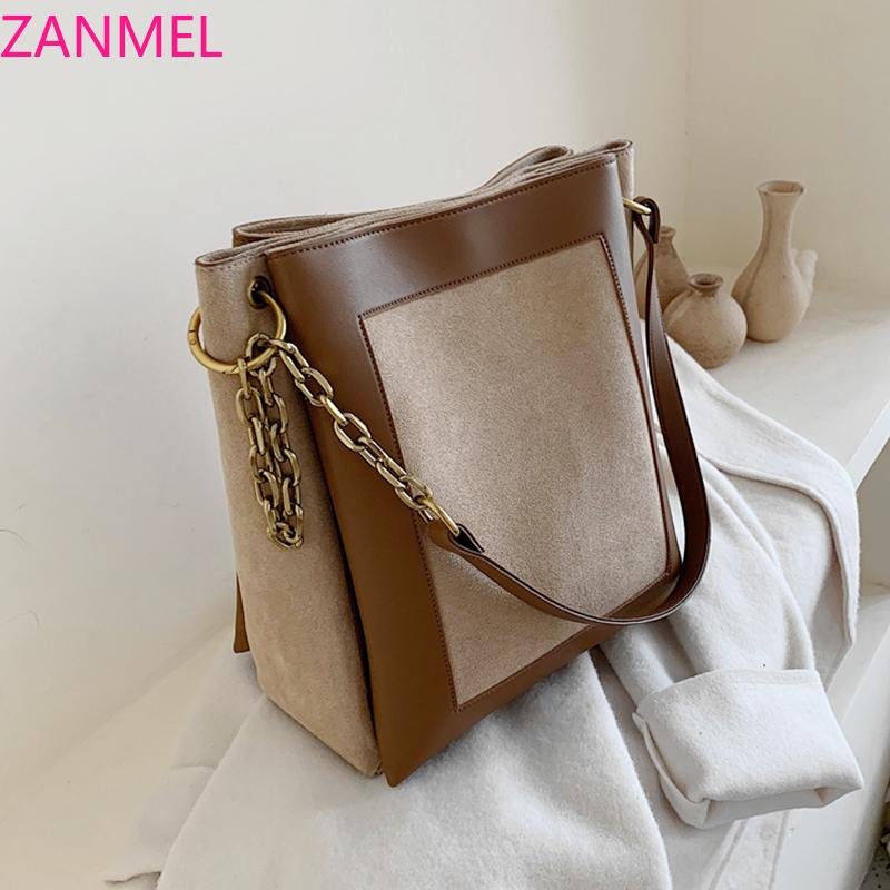 Vintage Patchwork Suede Chain Shoulder Bags For Women Large Capacity A4 Work Female Briefcase Bucket Ladies Messenger Bags 2021, Black
Vintage Patchwork Suede Chain Shoulder Bags For Women Large Capacity A4 Work Female Briefcase Bucket Ladies Messenger Bags 2021, Black