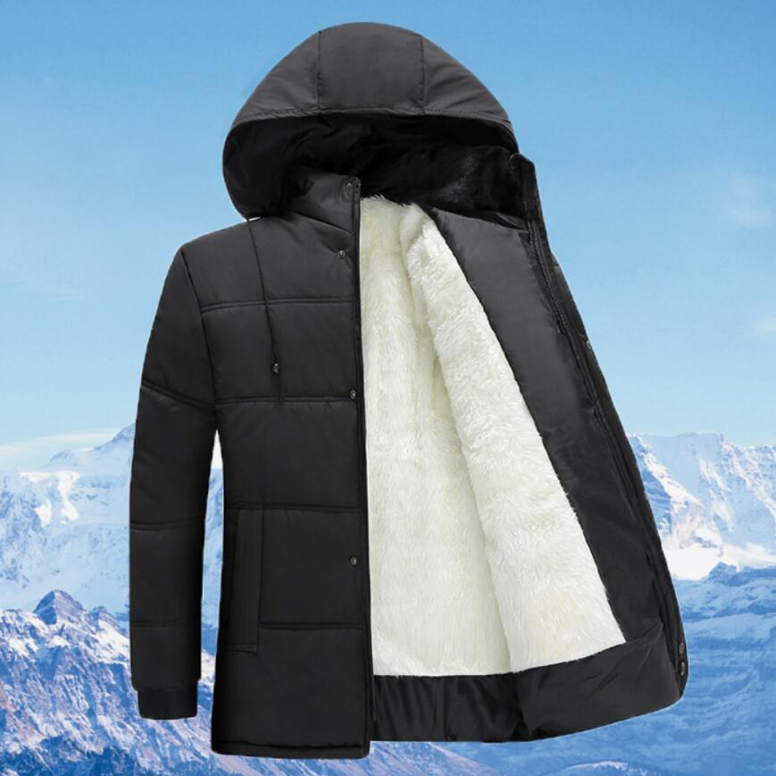 Fashion Hooded Winter Coat Men light Warm Cotton Mens Spring Winter Jacket Father's Gift Parka T200117