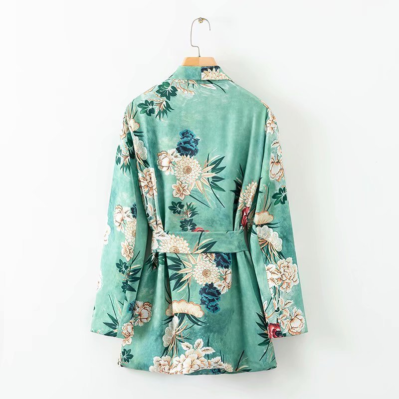 Fashion suit pants suit 2019 summer temperament new women's printing loose suit jacket casual wide leg pants twopiece T200818