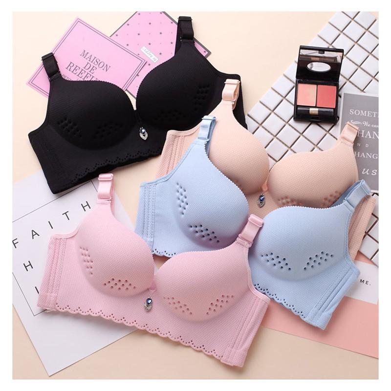 Summer Breathable Seamless Bra Sexy Hollow Comfort Push Up Brassiere Women Wire-Free Underwear Adjusted Strap Plus Size Bras, Black
Summer Breathable Seamless Bra Sexy Hollow Comfort Push Up Brassiere Women Wire-Free Underwear Adjusted Strap Plus Size Bras, Black