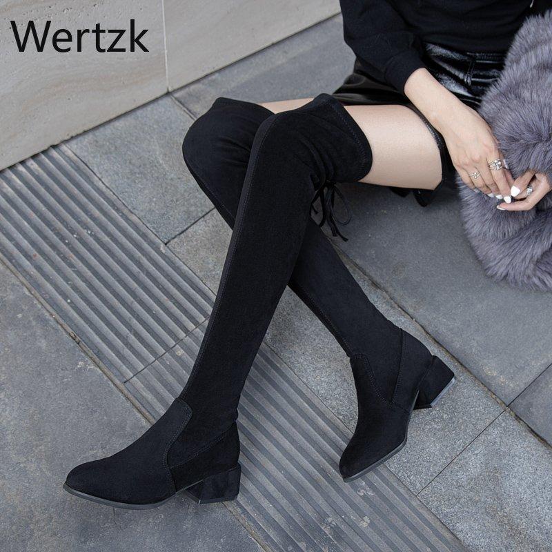 2020 Women Boot Faux Suede Over The Knee Boots Lace Up Sexy High Heels Shoes Woman Female Slim Thigh Botas Thigh High Boots, Black1
2020 Women Boot Faux Suede Over The Knee Boots Lace Up Sexy High Heels Shoes Woman Female Slim Thigh Botas Thigh High Boots, Black1