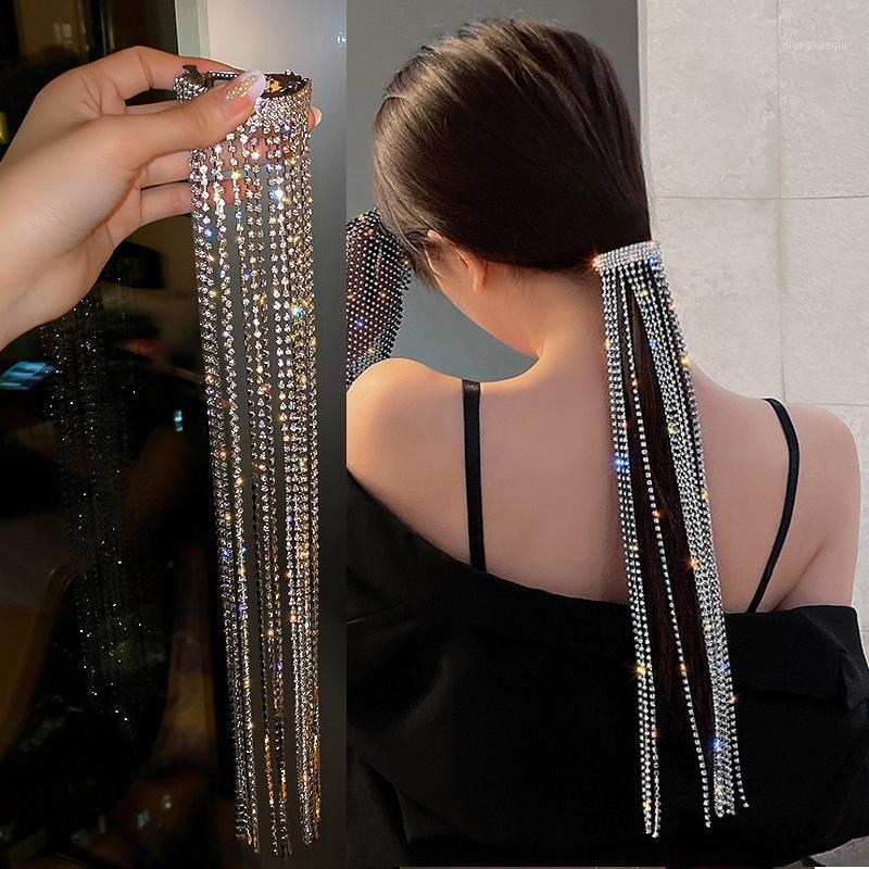 Hair Clips & Barrettes Shine Full Rhinestone Hairpins For Women Bijoux Long Tassel Crystal Accessories Wedding Banquet Jewelry Fashion, Golden;silver
Hair Clips & Barrettes Shine Full Rhinestone Hairpins For Women Bijoux Long Tassel Crystal Accessories Wedding Banquet Jewelry Fashion, Golden;silver
